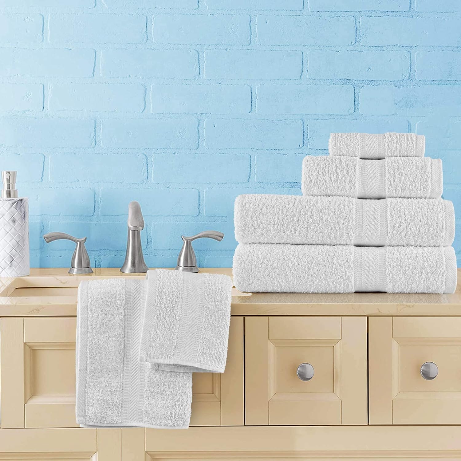 Set Asciugamani Luxury in Cotone – 6 Pezzi