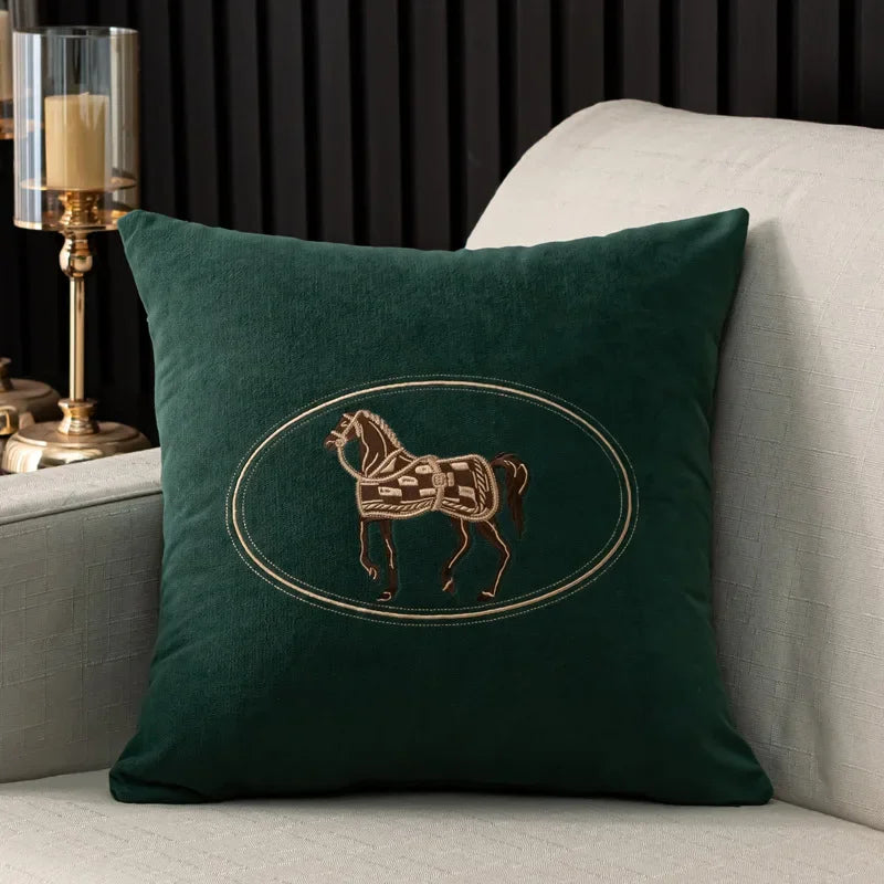 Cuscino Ricamato Cavalli