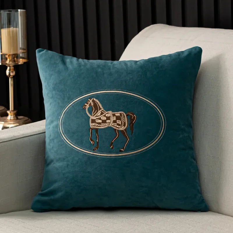 Cuscino Ricamato Cavalli