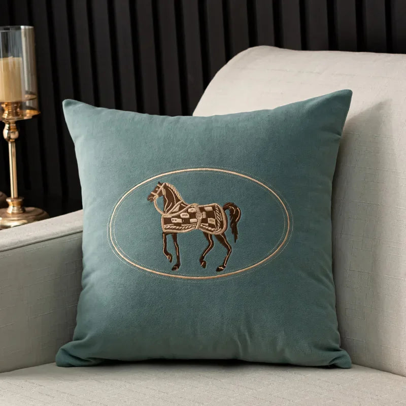 Cuscino Ricamato Cavalli
